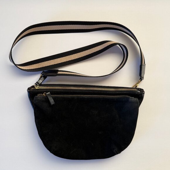 By Anthropologie Modern Two Pouch Vegan Suede and Leather Crossbody - Picture 1 of 5